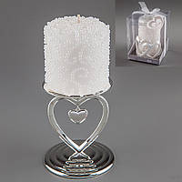 Свадебная свеча (10 см) (цвет кремовый, белый)