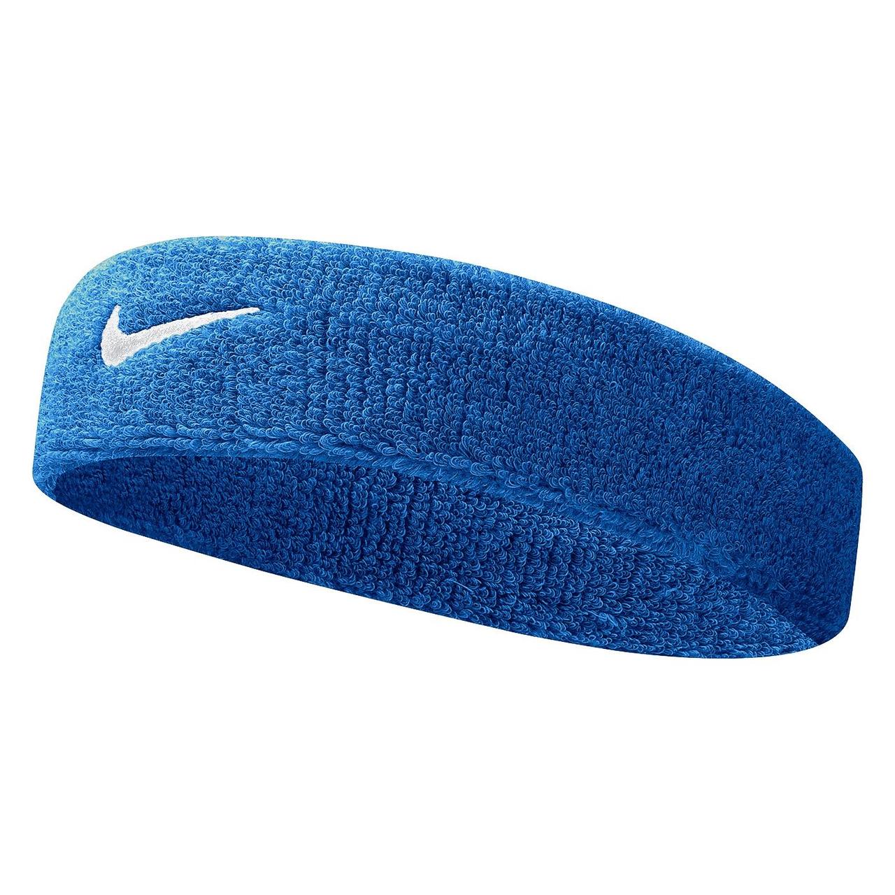 Повязка на голову Nike SWOOSH HEADBAND синяя - фото 1 - id-p2110065943