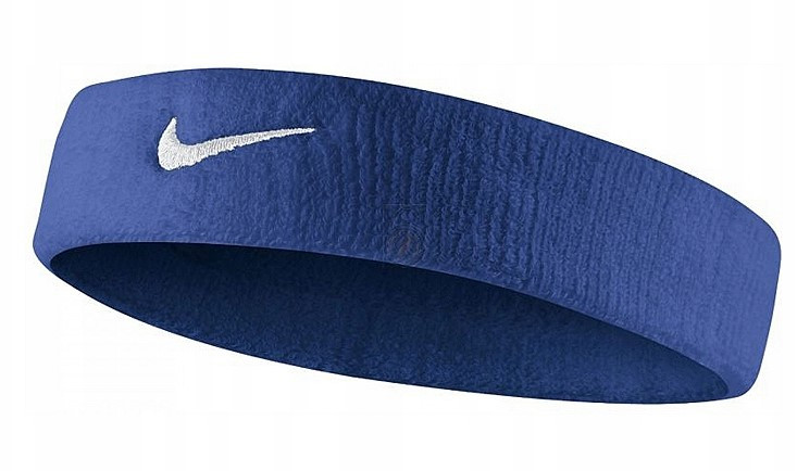 Повязка на голову Nike SWOOSH HEADBAND синяя - фото 2 - id-p2110065943