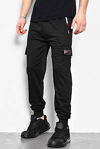 Спортивні штани чоловічі чорного кольору 173380P