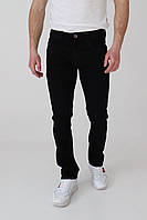 Мужские джинсы большого размер батал прямые чорного цвета 37, Черный
