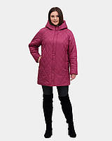 Жіноча стильна куртка Li-72 марсала, розміри 56-70