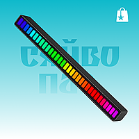 Светильник музыкальный эквалайзер 32 LED USB, D-08-RGB