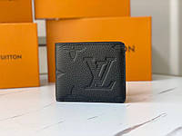 Бумажник черный Louis Vuitton Brazza Taurillon Shadow k406