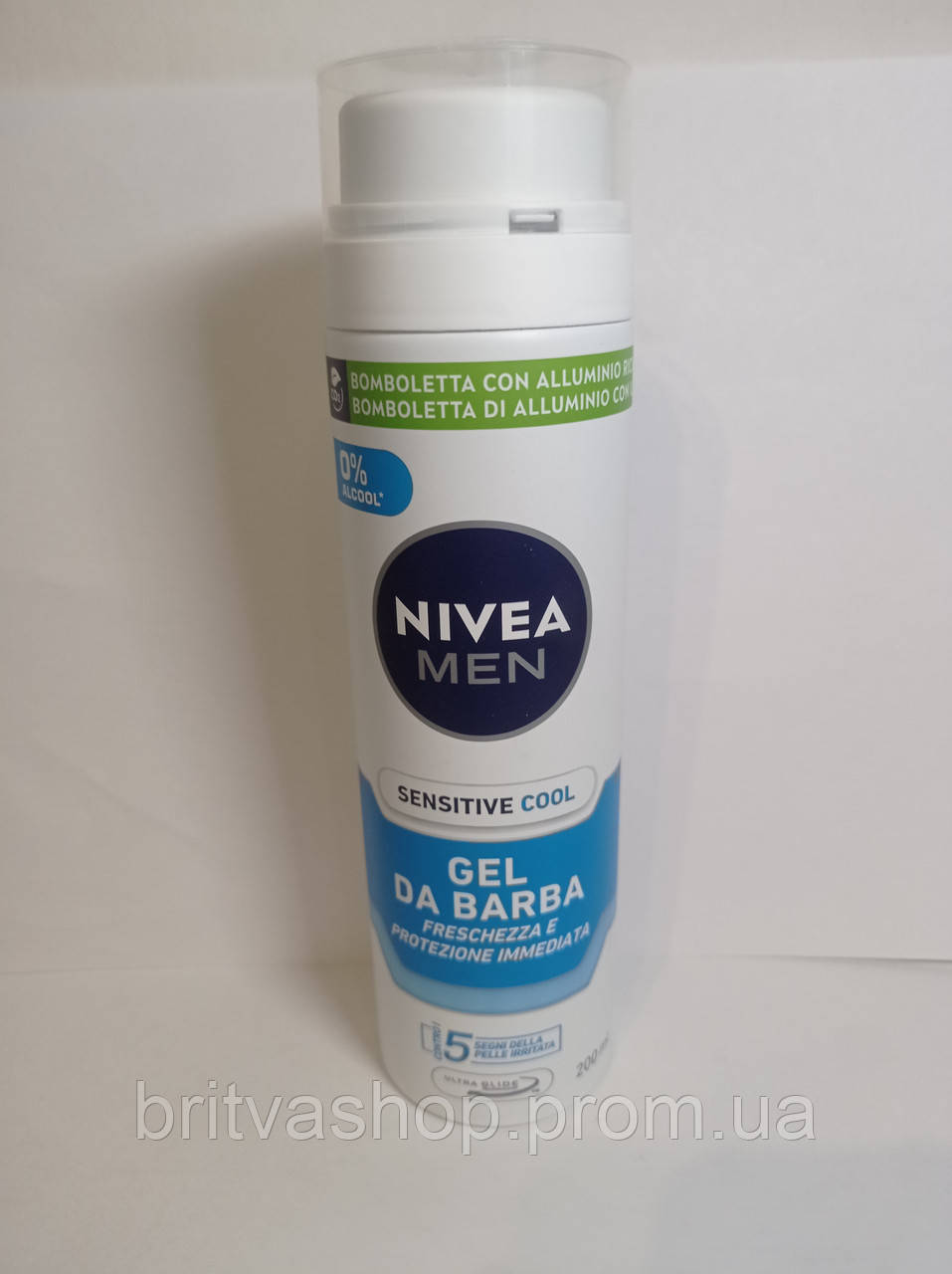 Гель для гоління NIVEA MEN Охолоджуючий  для чутливої шкіри 200 мл