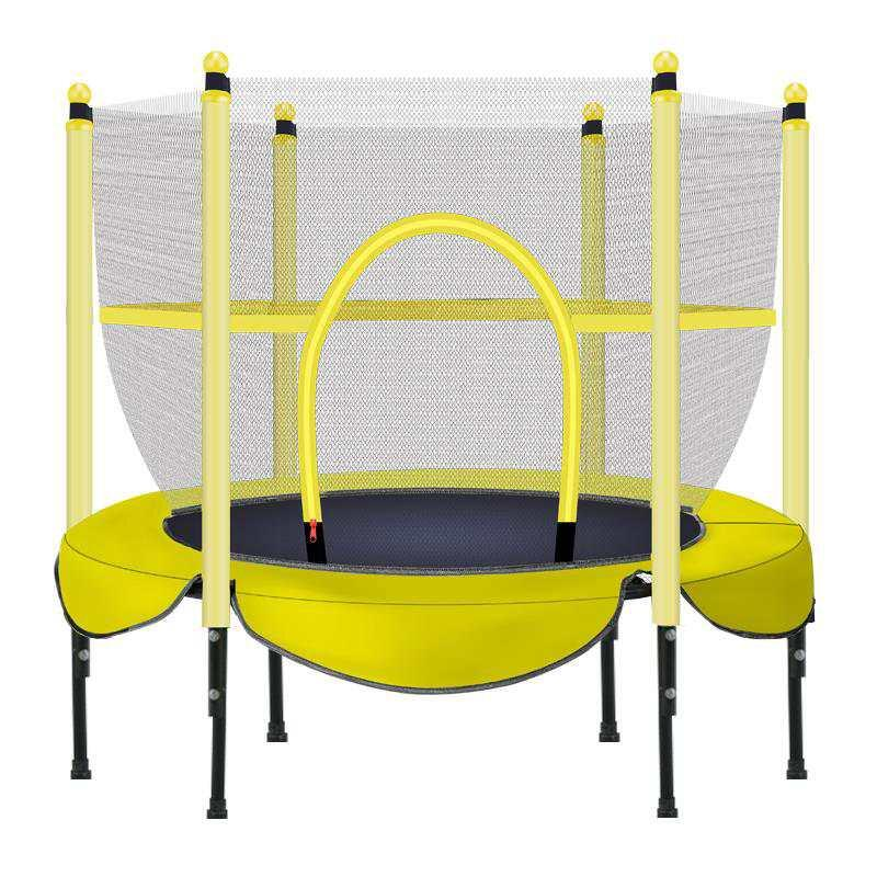 Батут дитячий спортивний круглий із сіткою, 150 см, до 100кг, Tilly BT-RJ-0078 жовтий, фото 1
