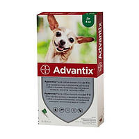 Капли Bayer Адвантикс Advantix от блох и клещей для собак весом до 4 кг 4 пипетки х 0,4 мл 85 OB, код: 7846193