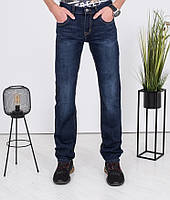 Мужские синие джинсы прямые классические 32
