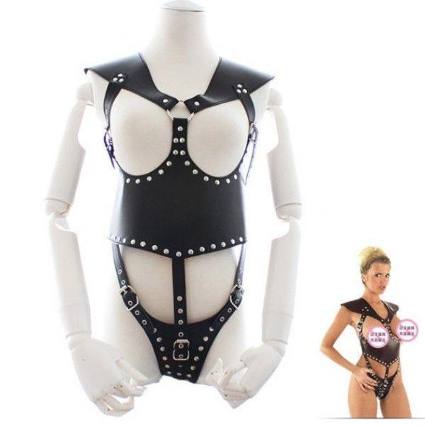 Жіноча збруя шкіряна з заклепками Talla, фото 1