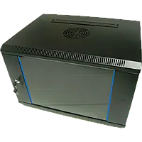 Hypernet WMNC66-12U-FLAT-AC-BLACK Шкаф коммутационный настенный 12U 600x600 разборный черный