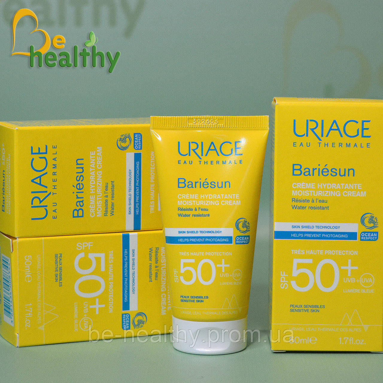 Солнцезащитный увлажняющий крем для лица SPF 50+, Uriage Bariesun Moisturuzing Cream SPF50+, 50 мл - фото 1 - id-p2108527386