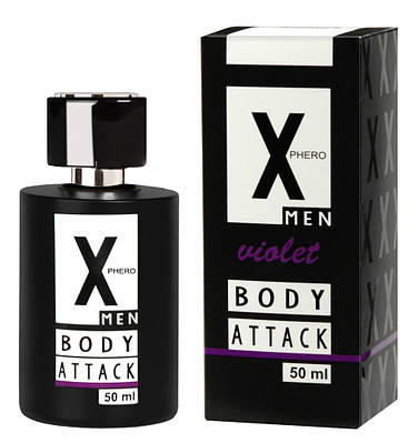 Духи з феромонами для чоловіків X phero Men Violet Body Attack 50 мл Talla