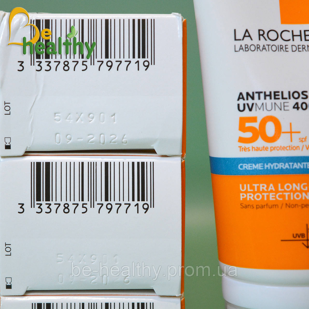 Увлажняющий солнцезащитный крем без отдушек, La Roche-Posay Anthelios UVmune 400 Crème Hydratante SPF50, 50мл - фото 3 - id-p2108305759