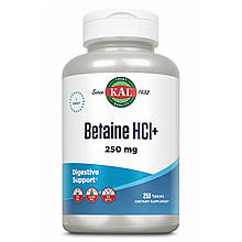 Betaine HCl Plus 250mg - 250 tabs (Пошкоджена кришка)