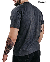 Чоловіча котонова футболка сiра БАТАЛ B160-3 вир-во Туреччина.