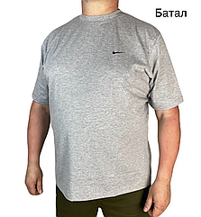 Чоловіча котонова футболка сiра БАТАЛ B160-4 вир-во Туреччина.
