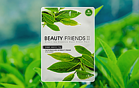 Маска для лица Зелёный чай тканевая Beauty Friends II Корея