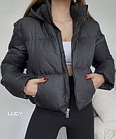 Жіноча демісезонна куртка короткий плащ на синтепоні  Мод. 512 LUC