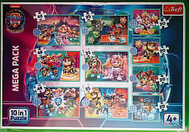 Пазли 10 в 1 (20, 35, 48 ел). Щенячий патруль. Щасливий день. Trefl