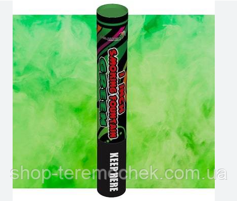 Дим кольоровий зелений для фотосесії 60 сек кольорова димова шашка факел димний Maxsem 15 см, фото 1