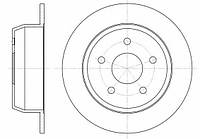 Тормозной диск задний невентилируемый, арт.: 6628.00, Пр-во: Road house
