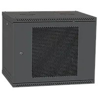 IPCOM 9U 600x600 Шкаф телекоммуникационный двери перф (черный)
