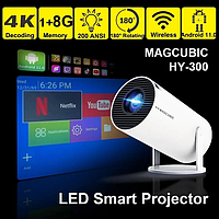 Проектор 4K Android 11 smart tv Домашний Кинотеатр Transpeed Magic Cube HY300