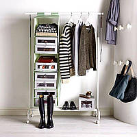 Гардеробные вешалки, Вешалка напольная гардеробная, Вешалка напольная для одежды на колесиках IKEA, ALX