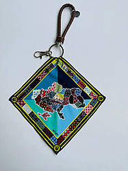 Брелок-хустка на кільці калейдоскоп знаків зодіаку  "Украіна переможе" бренду MyScarf