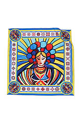 Брелок-хустка на кільці калейдоскоп знаків зодіаку  "Украіна переможе" бренду MyScarf