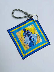 Брелок-хустка на кільці калейдоскоп знаків зодіаку  "Украіна переможе" бренду MyScarf