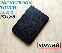 Черный чехол обложка для PocketBook 628 Touch Lux 5 (PB 606 / PB 633) футляр резина покетбук тач люкс 5