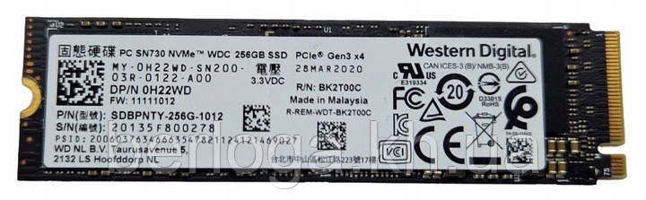 SSD-накопичувач WD PC SN730 256 Gb ( SDBPNTY--256G-1012)