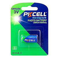 Батарейка літієва PKCELL 3V CR123A Lithium Manganese Battery ціна за блістер, Q8/96 utg