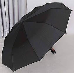 Парасолька автоматична чорного кольору на 10 спиць