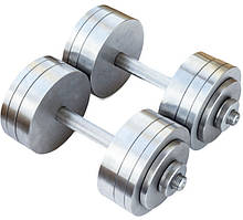 Гантелі 2 по 24 кг розбірні метал (металеві гантелі розбірні наборні набірні для будинку металеві) R_R_02