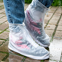Силиконовые чехлы бахилы ПВХ для обуви от дождя и грязи многоразовые, водонепроницаемые Coolnice