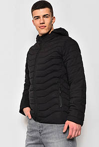 Куртка чоловiча демicезонна чорного кольору 173521P