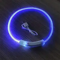 Світлодіодний вологостійкий нашийник для собак USB Розмір S-35 cm M-50 cm L-70 cm «H-s»