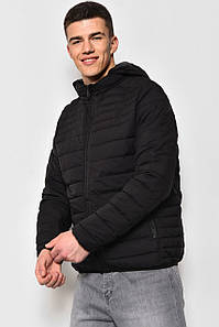 Куртка чоловiча демicезонна чорного кольору 173523P