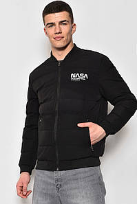 Куртка чоловiча демicезонна чорного кольору 173530P