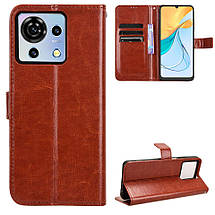 Чохол книжка Book case для ZTE Blade V50 Vita коричневий, фото 3