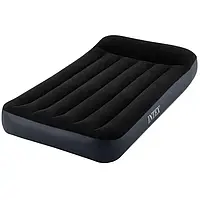 Надміцне надувне односпальне ліжко матрац із підголівником Intex 99 х 191 х 25 см