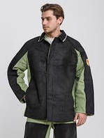 Куртка зварювальна брезентова зі спилком (замшева-шкіряна)