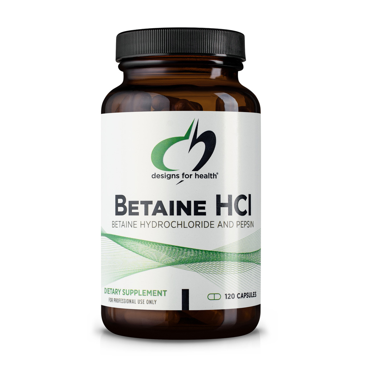 Designs for Health Betaine HCl / Бетаїн, соляна кислота і пепсин 120 капсул