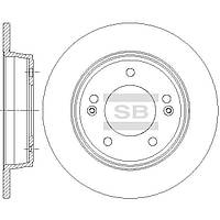 Тормозной диск задний невентилируемый, арт.: SD1085, Пр-во: Sangsin