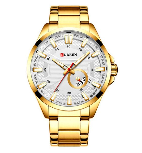 Годинник наручний Curren 8372 Gold-White