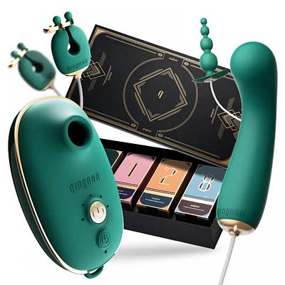 Набір іграшок секс для жінок зеленого кольору Qingnan Quartet 4 предмета Talla