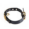 Чокер з написом BABY з італійської шкіри чорний з покриттям із 24 каратного золота Upko Talla, фото 6
