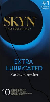 Презервативи преміум класу поліізопренові безлатексні з великою кількістю мастила Skyn Extra Lube 10 штук Talla